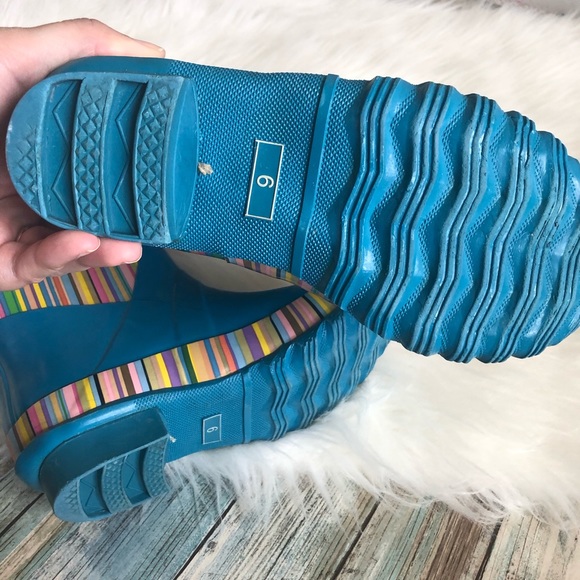 Sam & Libby Striped Rain Boots 6 - Picture 4 of 7